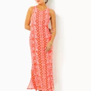 Lilly Pulitzer Pink and Orange Ulla Maxi Dress